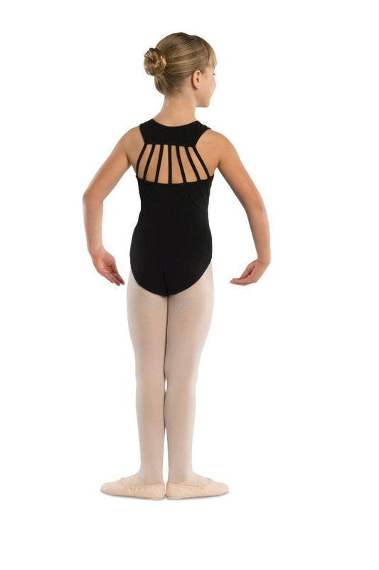 New Leotard Danz N Motion 2409C Child Sizes Black Strappy Ballet Jazz