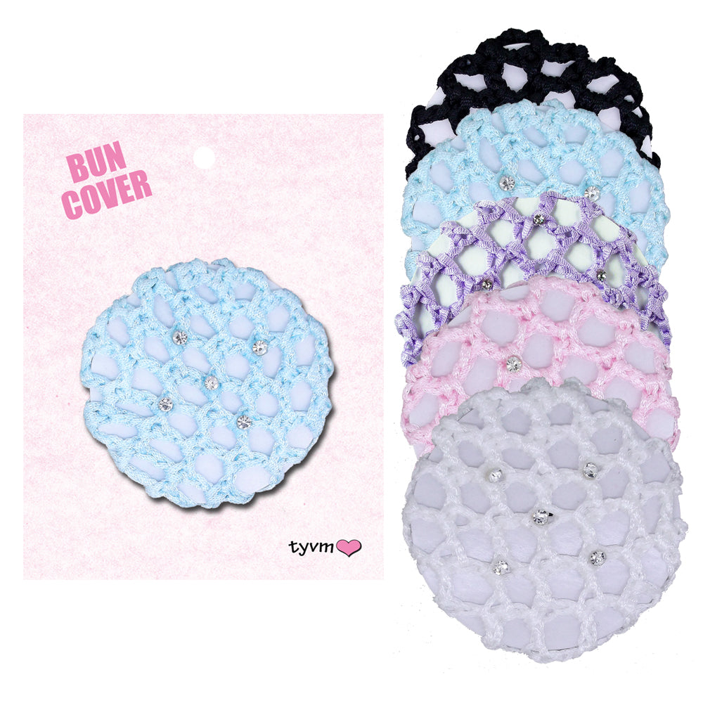 New Bun Cover from tyvm Braided with rhinestones Small 3" Ballet