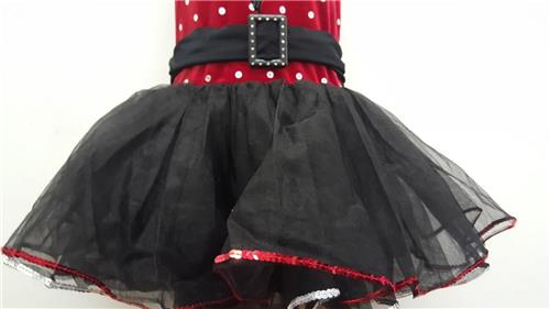 Pre-Owned Costume Curtain call  E1866 Large Child Red Tutu Jazz Sequin