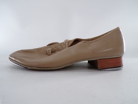 Pre-Owned Tap Shoes Capezio All Ages 2M Tap  Lace Up Full Sole