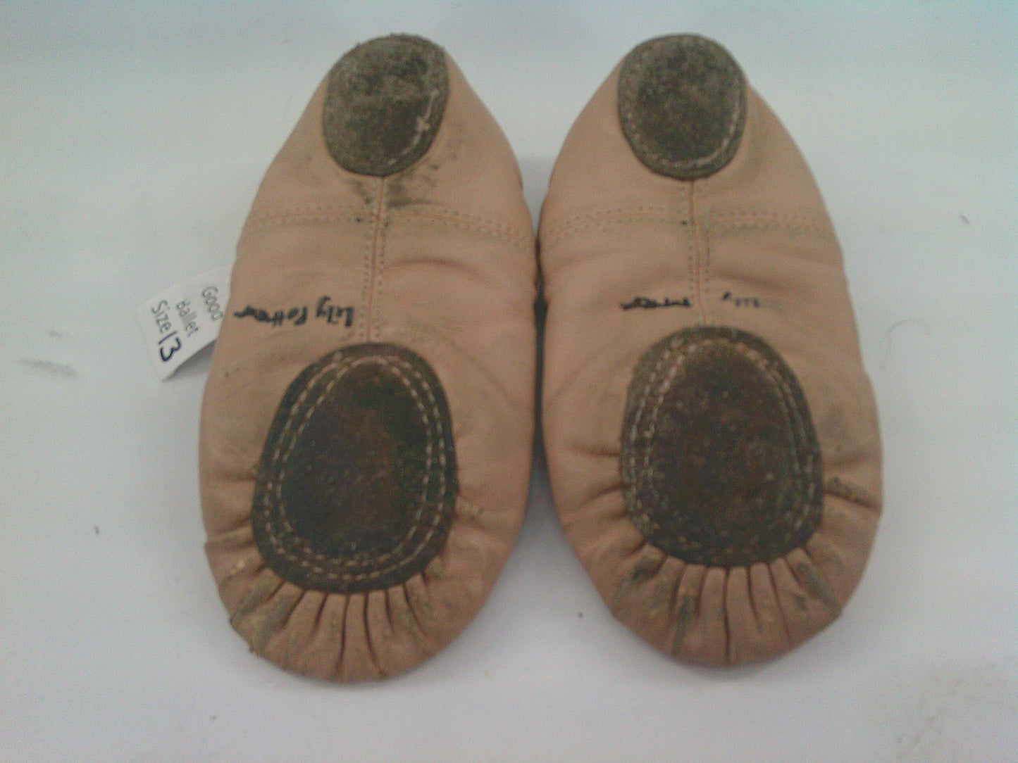 Pre-Owned Ballet Shoes Stelle Little Kid 13M No Tie Leather Cross Straps Split Sole