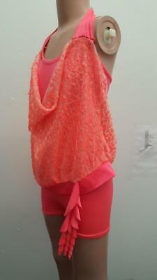 Pre-Owned Costume Costume Gallery   Large Child Orange Unitard Jazz Sequin