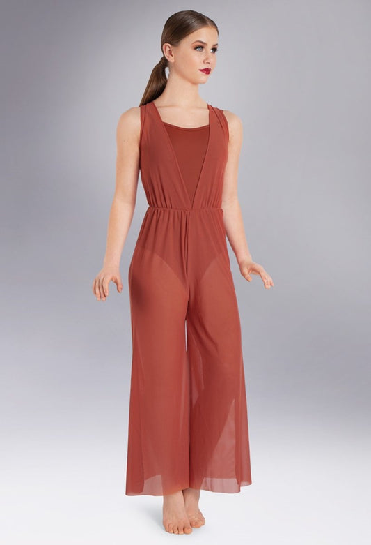 Pre-Owned Costume Balera  SM12126 Medium Adult Orange Jumpsuit Contemporary