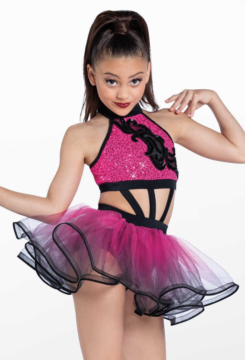 Pre-Owned Costume Weissman  NV13190 6X-7 Child Pink Tutu Jazz Sequin