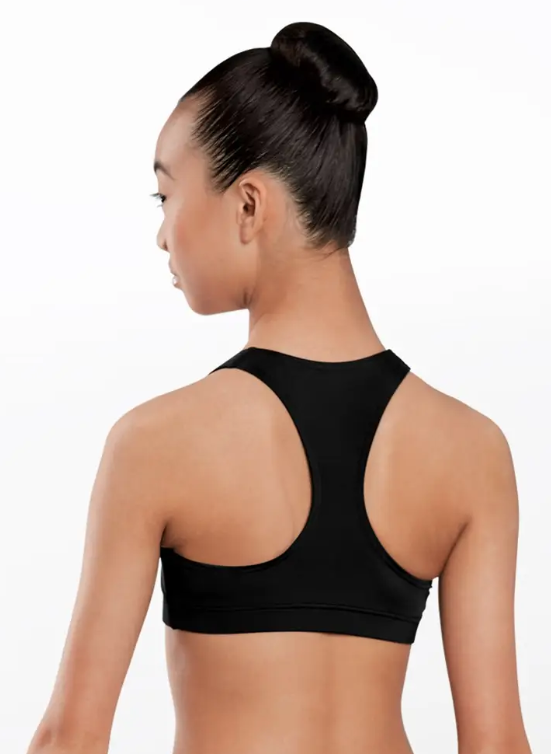 Pre-Owned Sports Bra Balera  MT12116 Large Child Black  Jazz Cheer