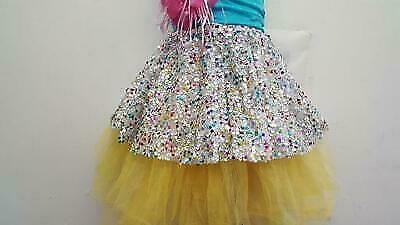 Pre-Owned Costume Curtain Call  E1215 Large Child Yellow Dress Jazz Sequin