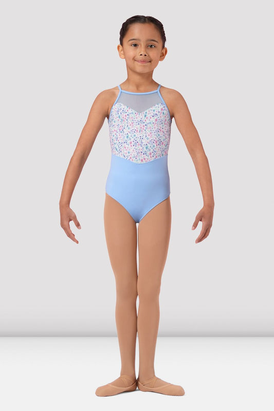 Pre-Owned Leotard Bloch Dance Small Child Floral Mesh Ballet Tap