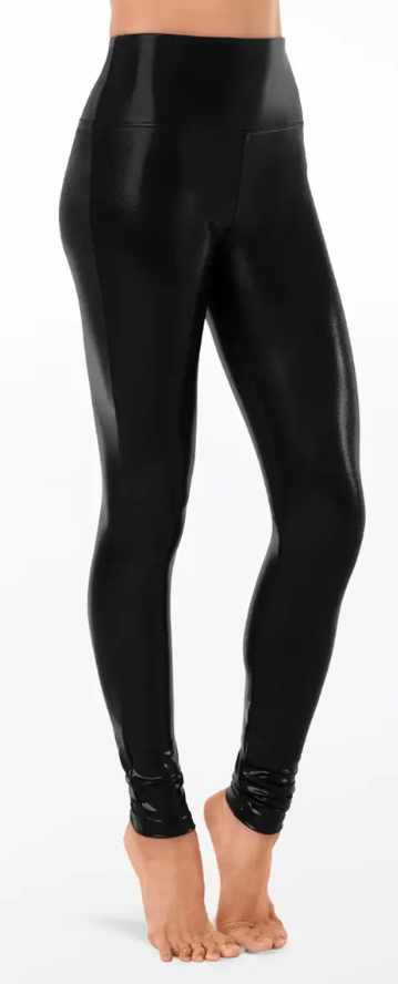 Pre-Owned Leggings Balera ML9756 Medium Adult Black Metallic Jazz Hip Hop