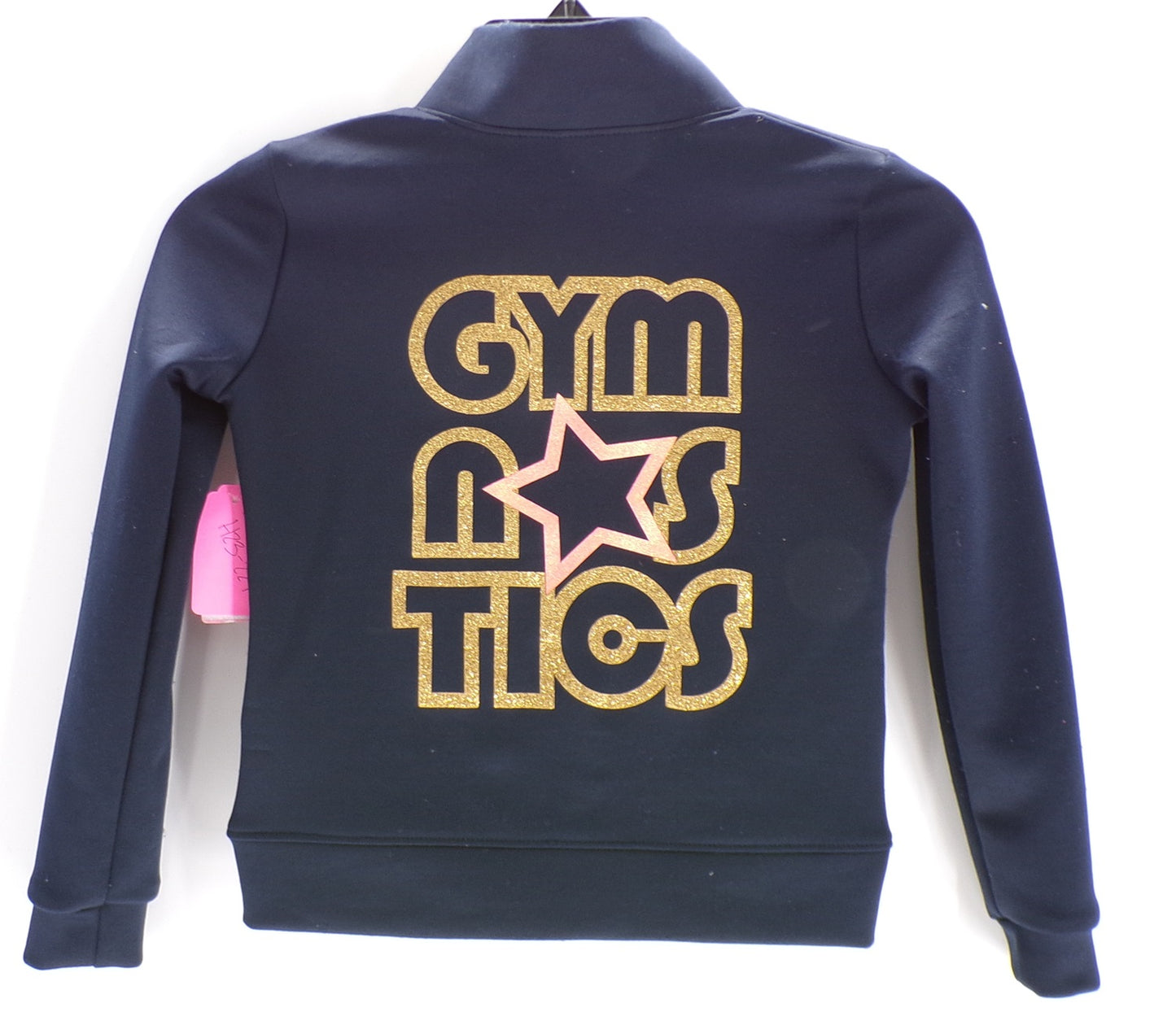 Pre-Owned Gymnastics Jacket Small Child Navy Blue Stretch is Comfort Zip Up