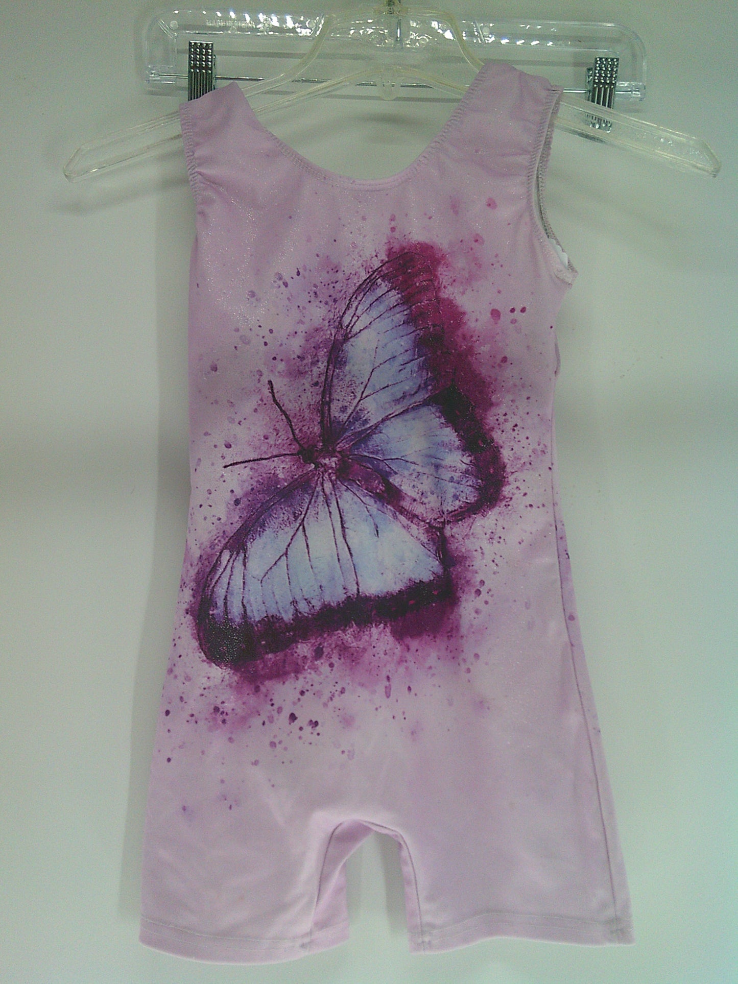 Pre-Owned Biketard No Tag   Medium Child Purple  Jazz Acro