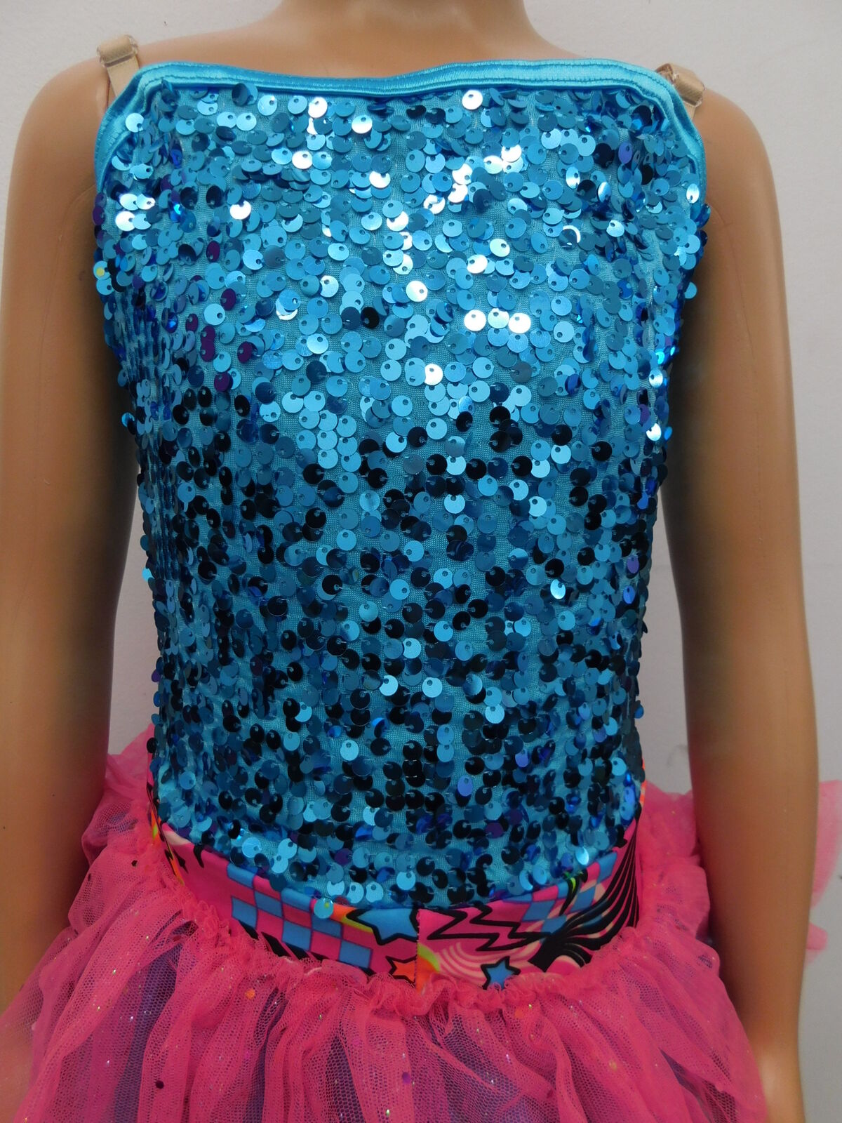 Pre-Owned Costume Weissman  9635 Small Child Pink Jacket Tutu Jazz Sequin