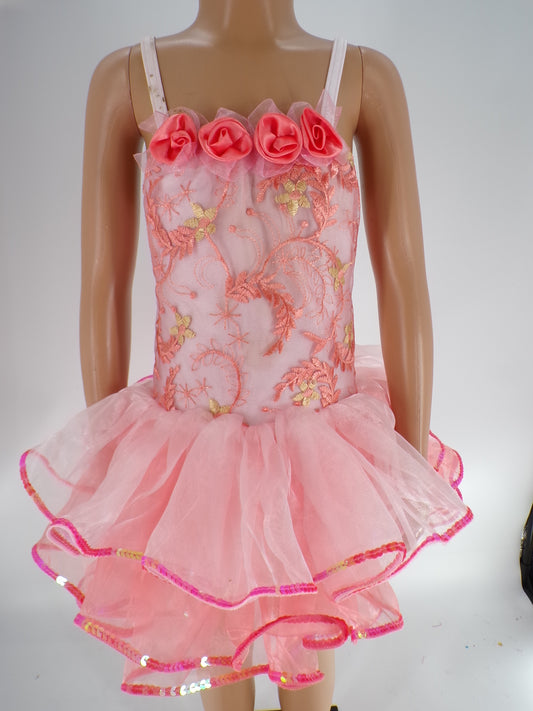Pre-Owned Costume Curtain Call  E2121 Small Child Peach  Ballet