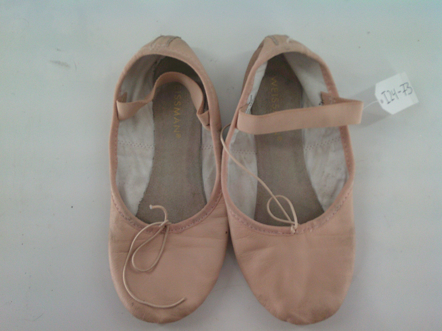 Pre-Owned Ballet Shoes Weissman Big Kid 5M  Leather Single Strap Full Sole