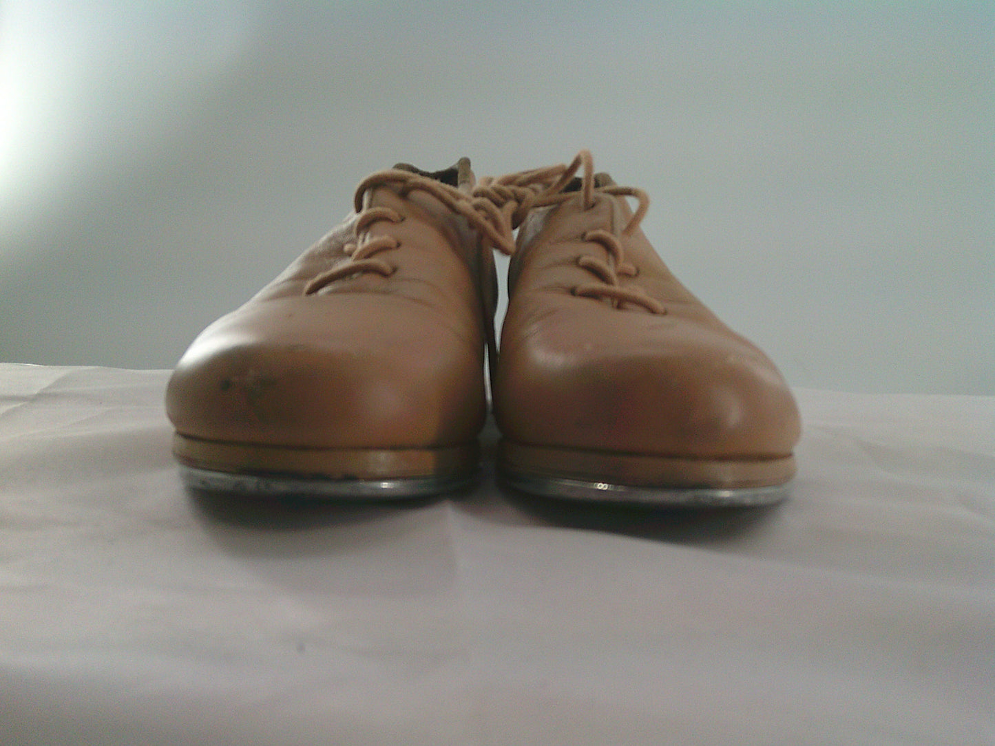 Pre-Owned Tap Shoes Capezio Big Kid 4M Oxford Leather Lace Up Full Sole