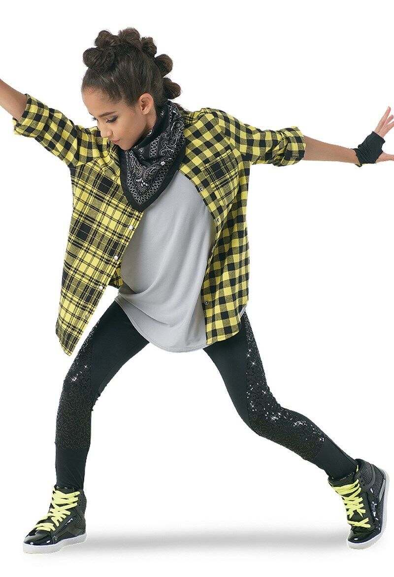 Pre-Owned Costume Weissman  10658 Medium Adult Yellow 2pc Set Hip Hop Jazz