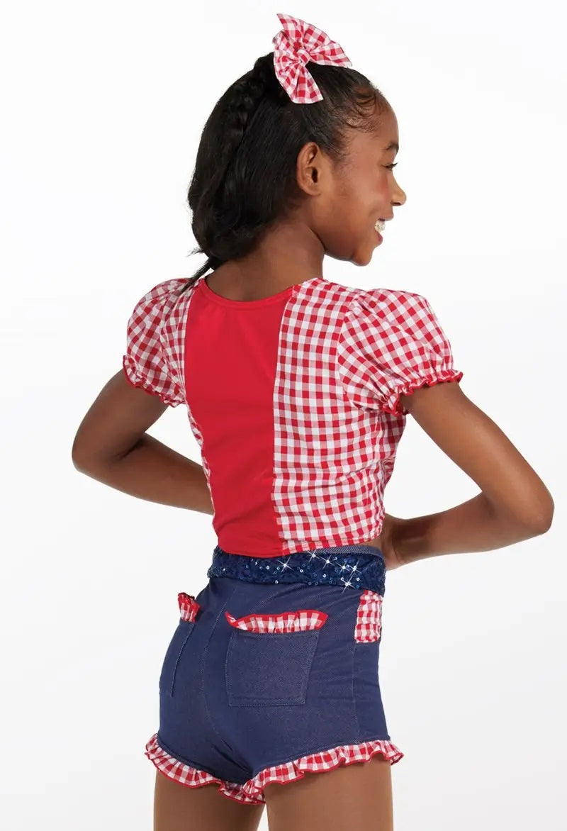 Pre-Owned Costume Weissman  11767 Int Child Red 2 pc Jazz Sequin Western