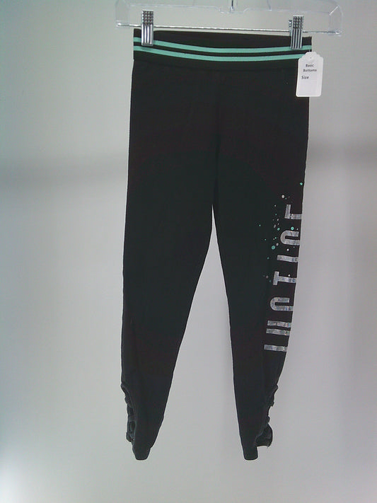 Pre-Owned Leggings Justice   Medium Child Teal  Jazz Tap Hip Hop