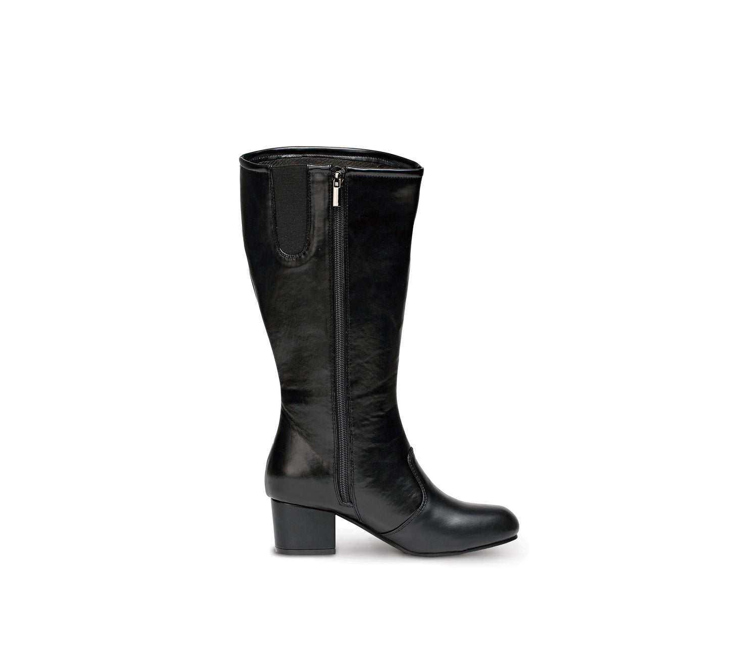 NEW Parade Band Shoes Danz N Motion Dolly 2' Heel Knee High Vinyl Pull-On Rubber Sole