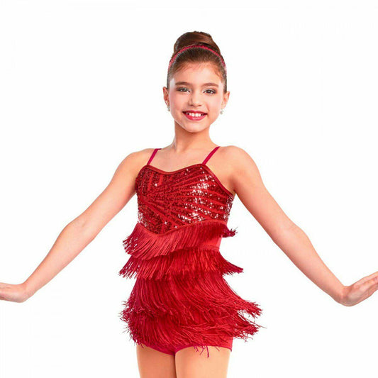 Pre-Owned Costume Curtain Call E1410 Large Adult Red Jazz