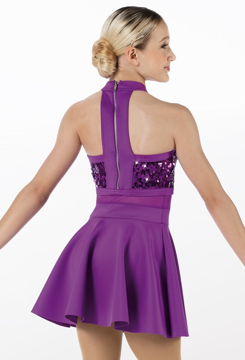 Pre-Owned Costume Weissman  13322 Medium Adult Burgundy Dress Jazz Musical Sequin