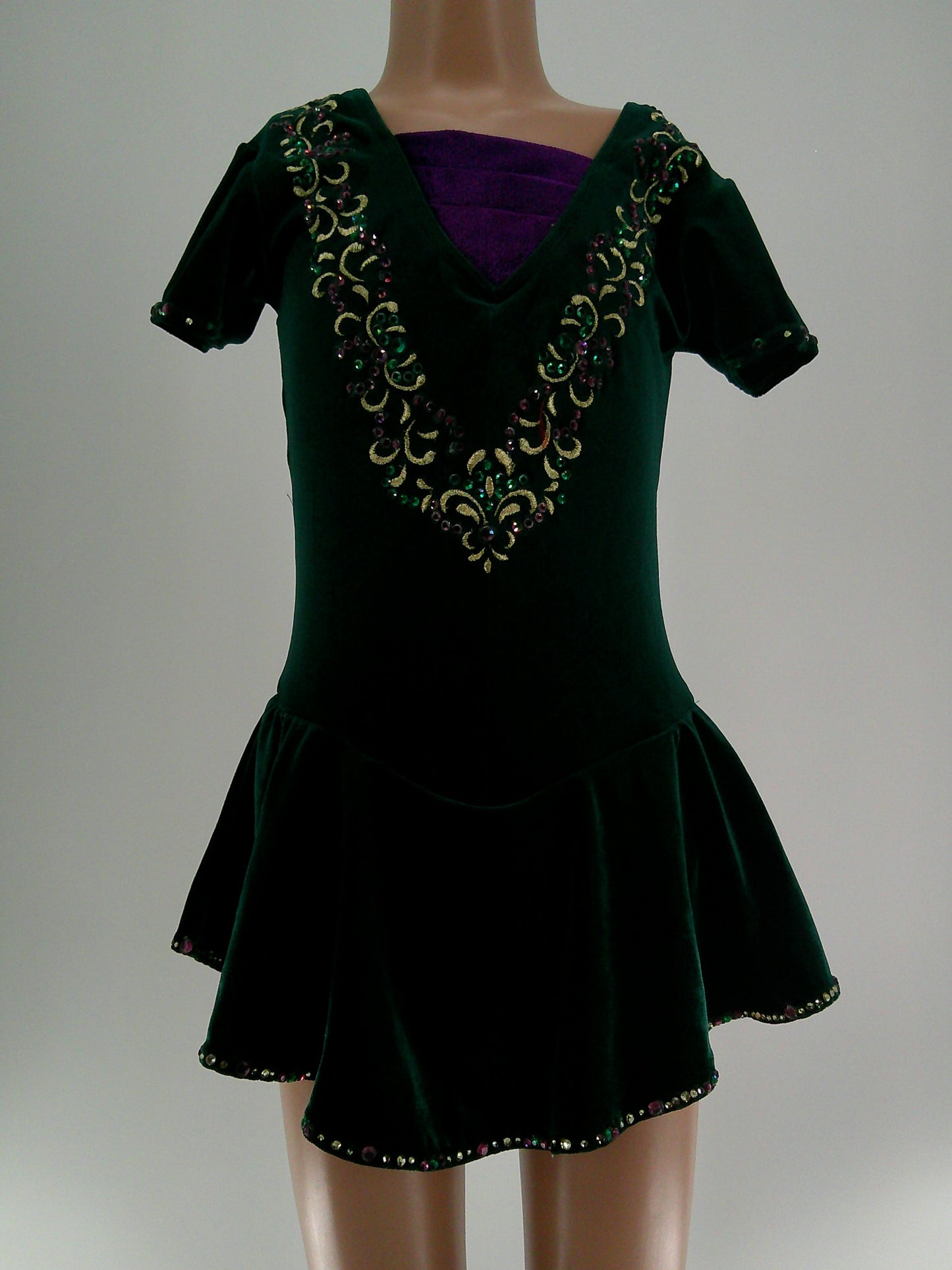 Pre-Owned Costume Unbranded   Large Child Green Embroidery Irish Rhinestones Irish