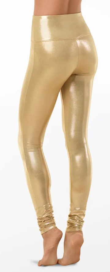 Pre-Owned Leggings Balera ML9756 Medium Adult Black Metallic Jazz Hip Hop