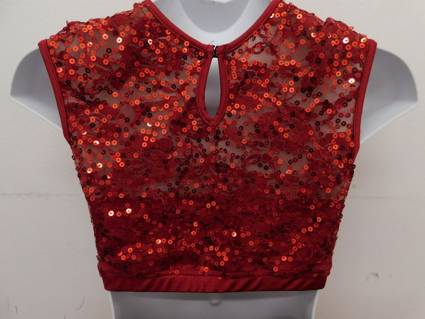 Pre-Owned Costume XL Child Red iefiel Lyrical Contemporary 2 pc Sequin Skirt