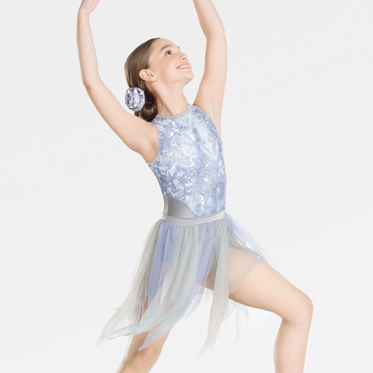 Pre-Owned Costume Revolution  RC20992 Medium Child Blue  Lace Lyrical Sequin