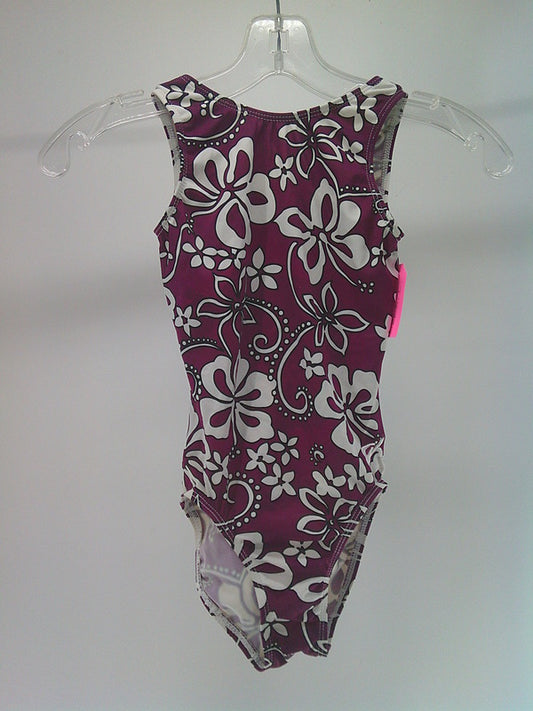 Pre-Owned Leotard GK Elite   Large Child Purple  Acro Tumbling