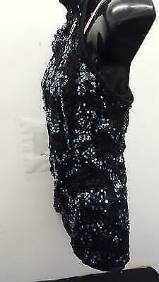 Pre-Owned Costume Intermediate Child Blue Weissman 7134 Jazz Tap Acro Musical Theater Sequin Unitard Lace