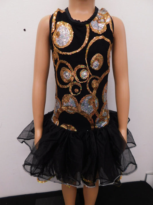 Pre-Owned Costume Dansco   Medium Child Black  Jazz