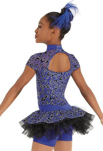 Pre-Owned Costume Weissman  12315 XXL Child Purple-Blue Tutu Dress Jazz Tap Glitter