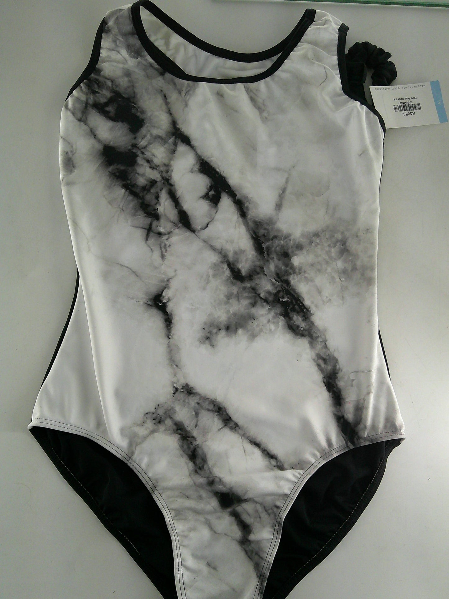New Leotard Destira Marbulous Womens White Marble  Acro Tumbling