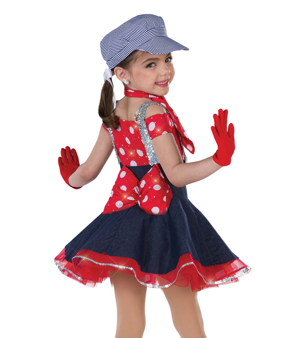 Pre-Owned Costume AWCT  10096Y Small Child Red Dress Jazz Sequin Conductor