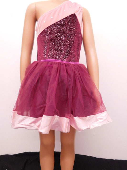 Pre-Owned Costume Dansco   Medium Child Burgundy  Ballet