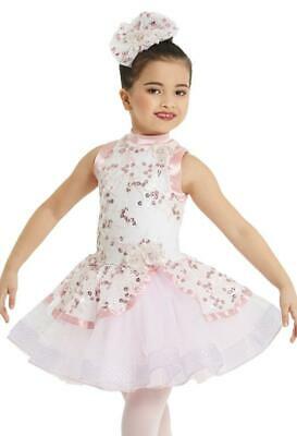 Pre-Owned Costume Weissman  11807 Small Child Pink Tutu Dress Ballet YAGP Sequin