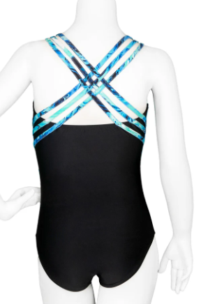 New Gymnastics Leotard Aspire Teal Blue  XL Child 12