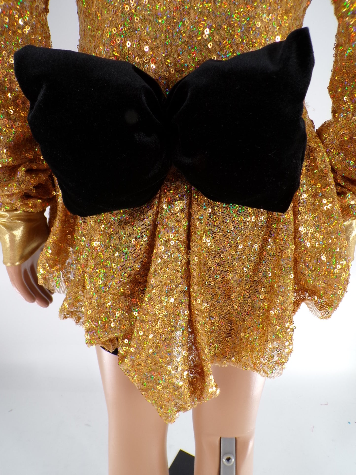 Pre-Owned Costume Wish Come True  18799 Medium Child Gold Jacket Jazz Sequin