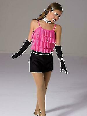 Pre-Owned Costume Revolution  165 Medium Child Hot Pink  Jazz Foil Sequins