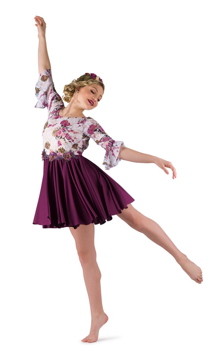 Pre-Owned Costume Weissman  STYLE # or BLANK Small Adult Purple Sleeves Lyrical