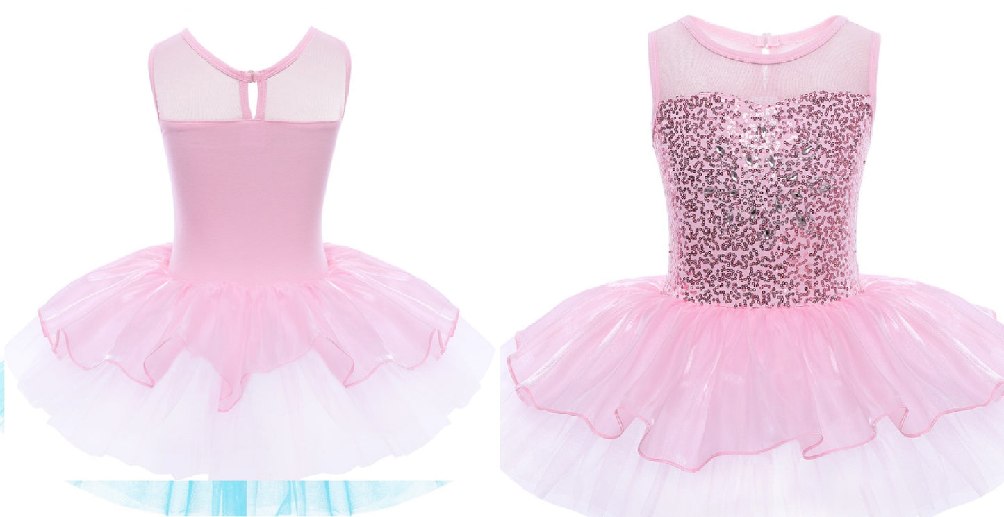 Pre-Owned Costume  iEFiEL    Pink  Dress Ballet Sequin