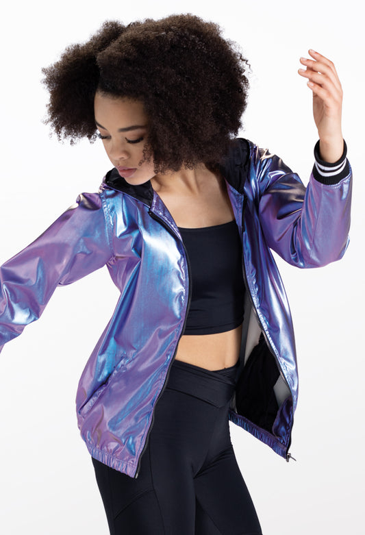 Pre-Owned Jacket large Child Purple Balera AH11028 Hip Hop  Other Shiny Jacket Iridescent