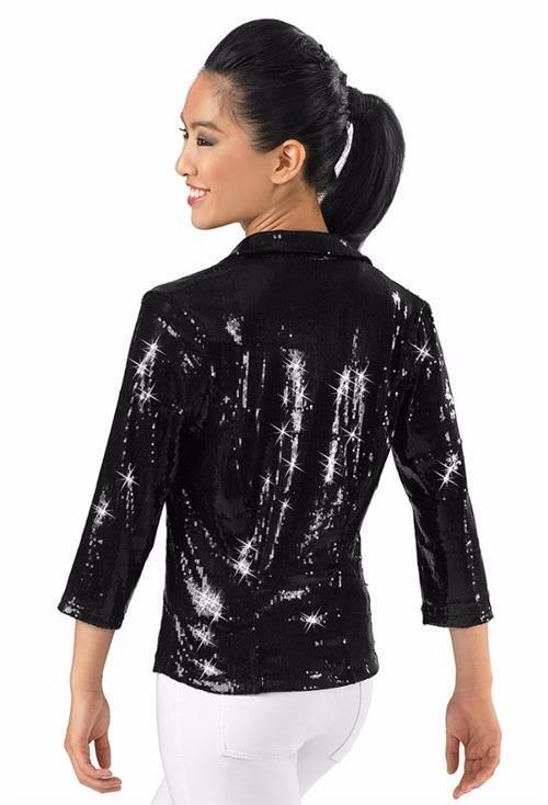 Pre-Owned Jacket Balera  SQ7296 Medium Adult BLACK  Costume Jazz Tap