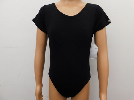 Pre-Owned Leotard Moret Medium Child Black Short Sleeve Ballet Tap