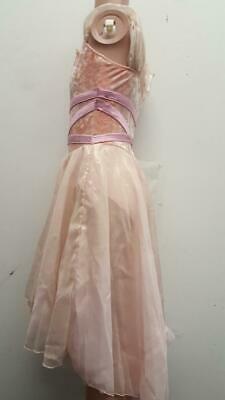 Pre-Owned Costume Revolution  RC18575 Medium Child Pink Flowy Skirt Ballet Beading