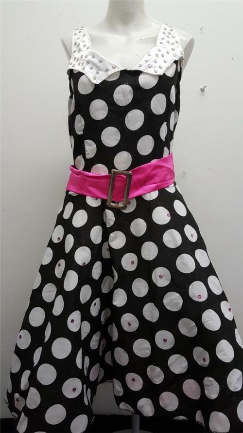 Pre-Owned Costume Art Stone  E407 Large Child Black Dress Jazz