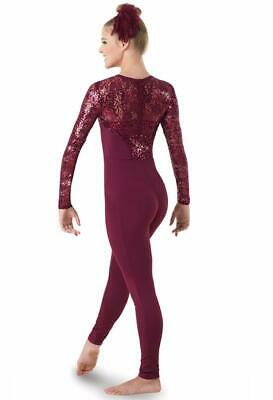 Pre-Owned Costume Balera  SL9256 Large Child Black Unitard Contemporary  Sequin