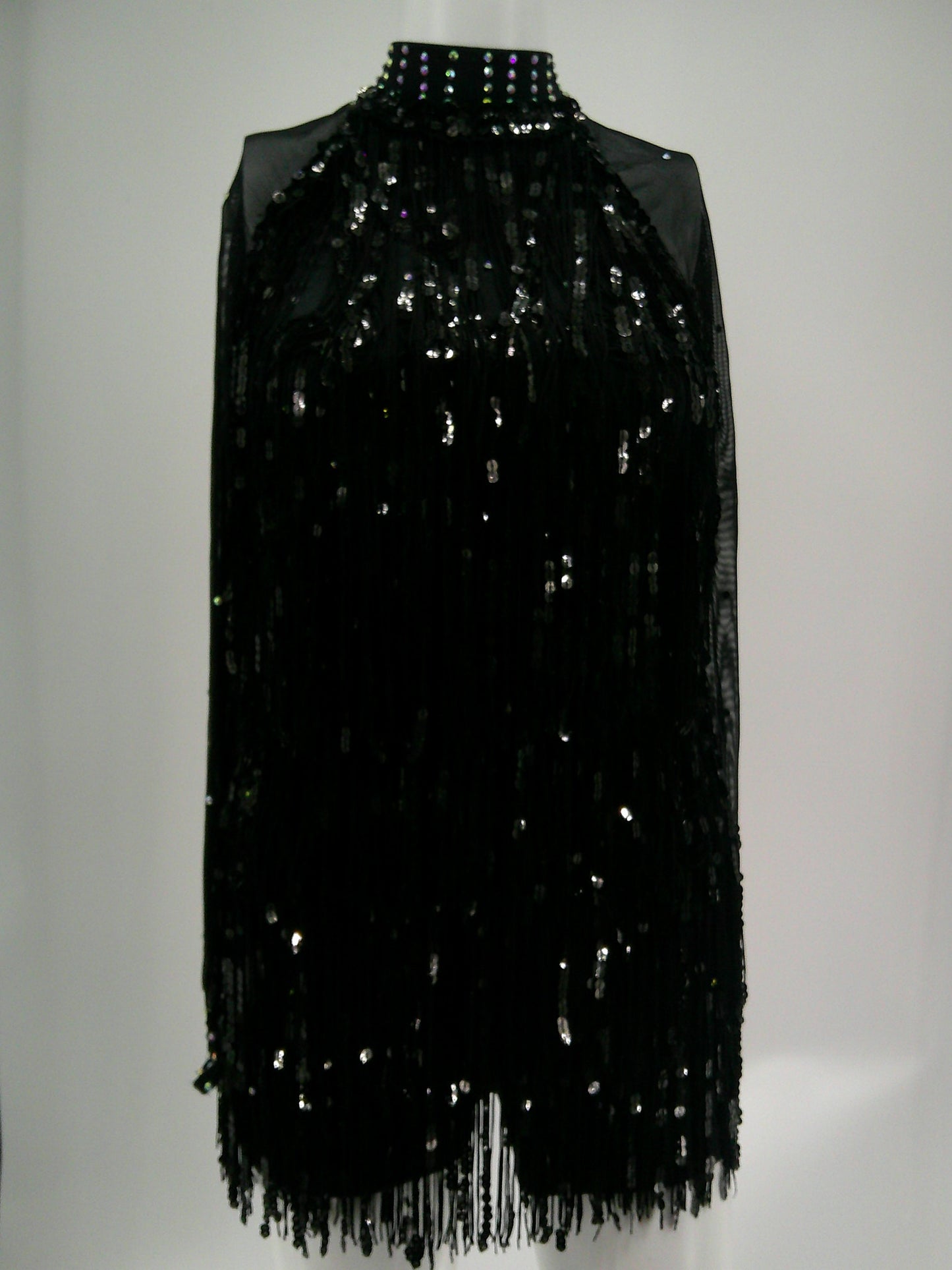 Pre-Owned Costume Weissman  13016 Medium Adult Silver Fringe Jazz Sequin