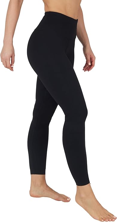 Pre-Owned Leggings Medium Adult Black 90 Degrees High Waist Lycra Jazz Modern