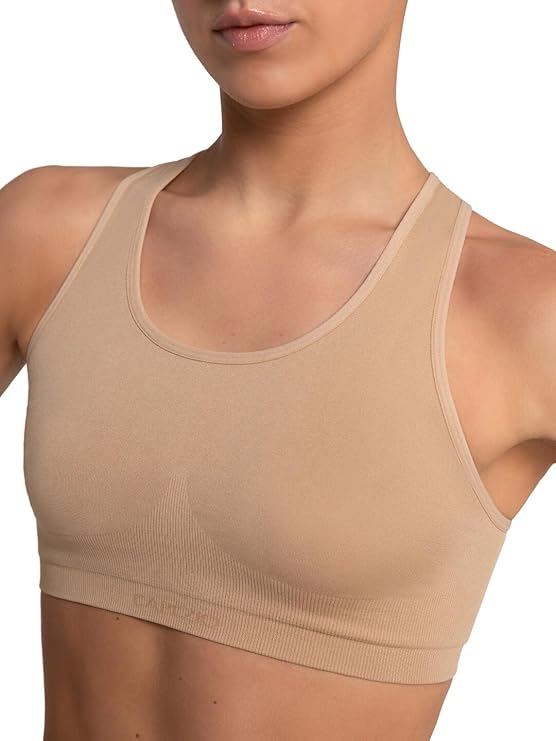 New Sports Bra Capezio 3512 Adult Tan Foundation Ballet Tap Jazz Under Costumes